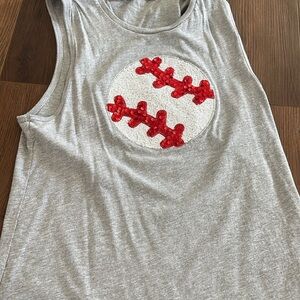 Baseball sequin tank